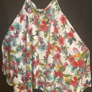 Speed Control New York Pink Floral Babydoll Sun Dress 3X